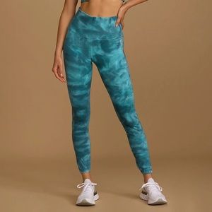 Good Karma Teal Tie-Dye High-Rise Leggings